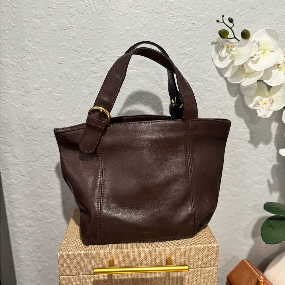 Coach Waverly Brown Leather Tote Bag - Picture 4 of 15